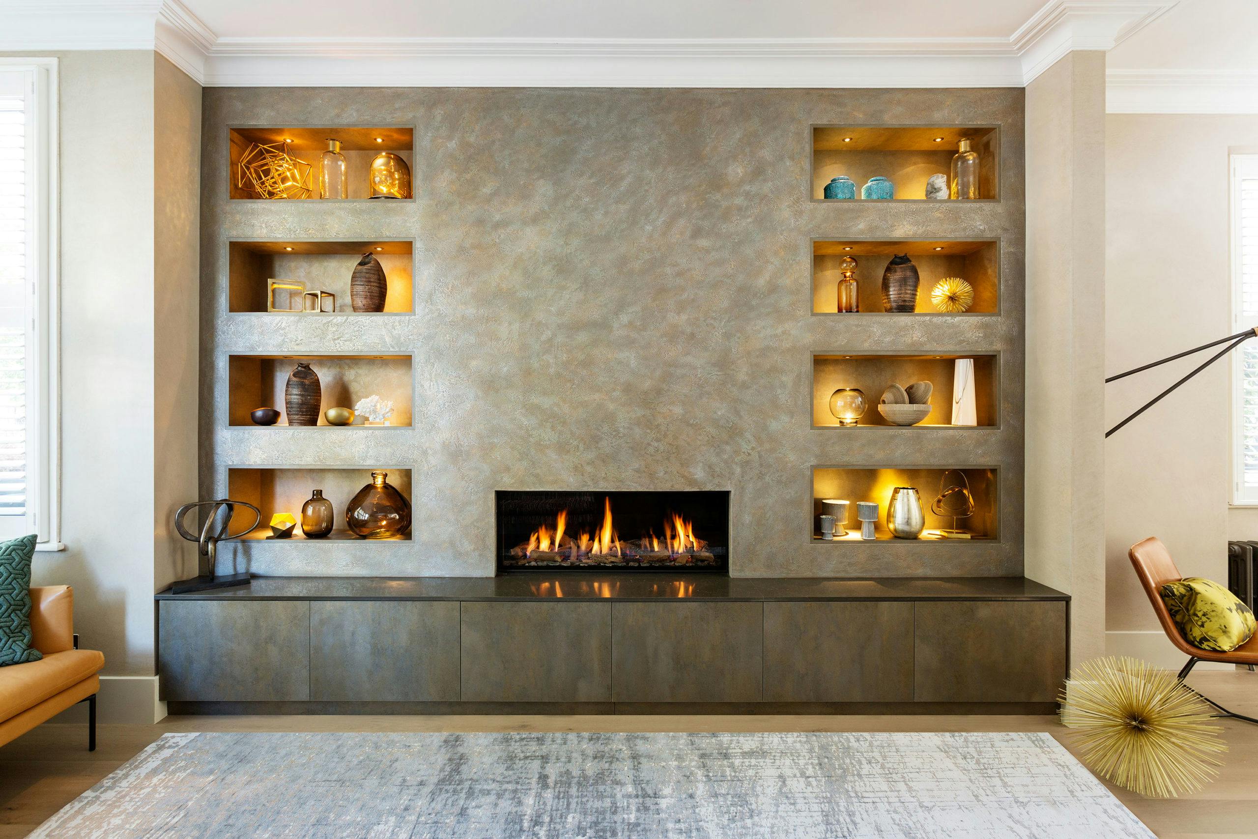 Modern living room in a Victorian semi-detached house in West London, design and build by Zulufish